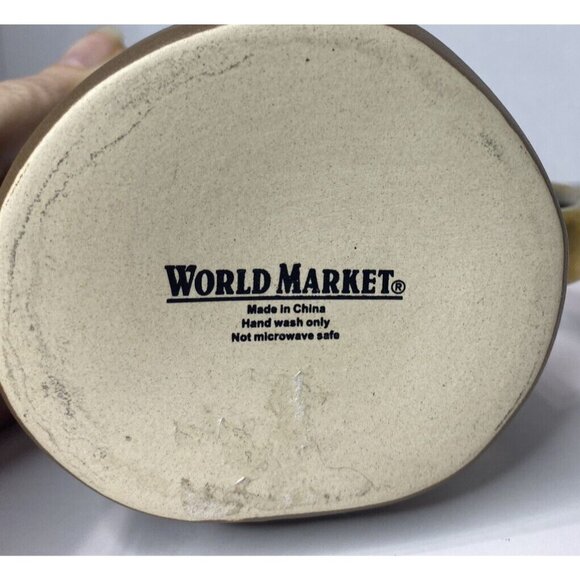 World Market Gold-Handled Black Ceramic Mug With Matte Brown Base - Picture 7 of 7